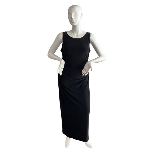 Normakamali KamaliKulture Elegant Black Sleeveless Maxi Dress XL - Picture 1 of 10